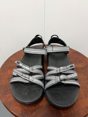 Teva Tirra Hiking Sandals Black/White Women's Size 8.5